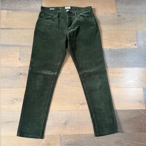 31x30 Olive Green Slim 5-Pocket Corduroy Pant